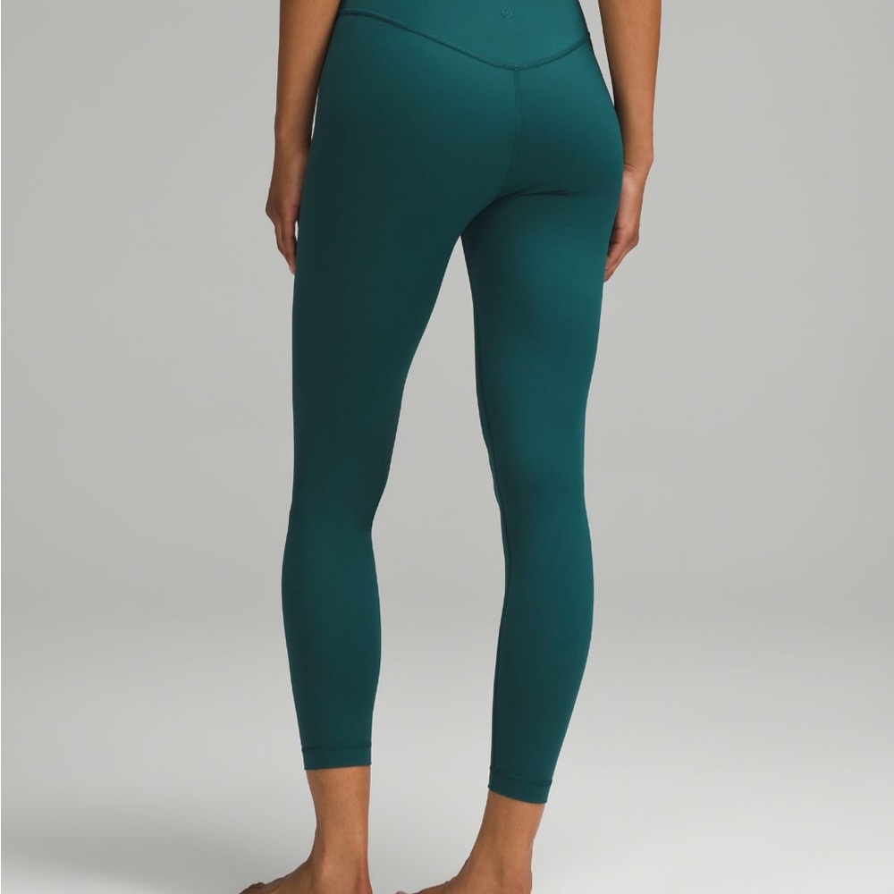 Lululemon storm teal Wunder Under Nulux high rise tights 25”